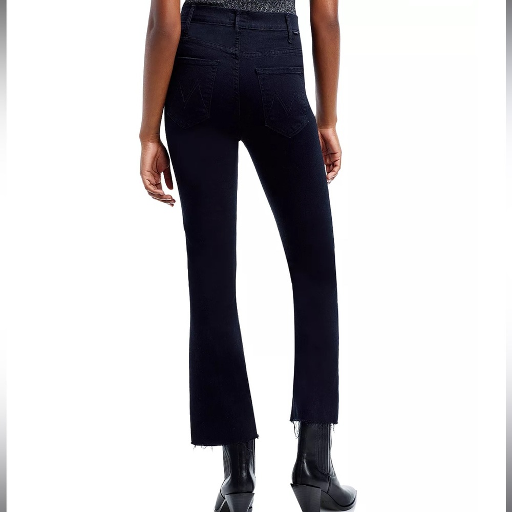 MOTHER The Hustler High Rise Frayed Flare Leg Ankle Jeans